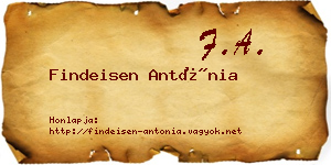 Findeisen Antónia névjegykártya
